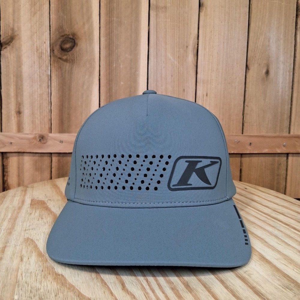 Klim Tech Rider Hat Baseball Cap Fitted Mens L-XL Gray Perforated Breathable